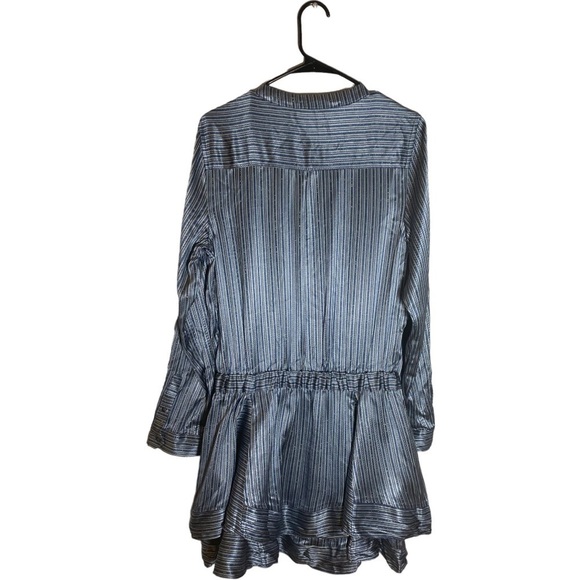 NWT Ramy Brook Alanis Metallic Stripe A-Line Shirtdress - Picture 14 of 16